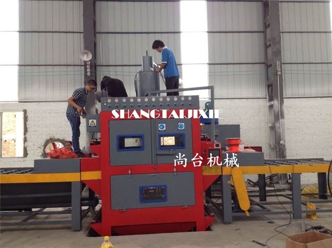 不锈钢双面喷砂处理设备