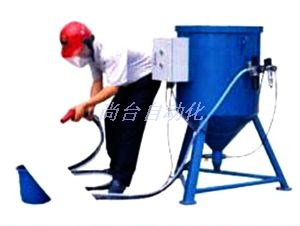 玻璃专用喷砂机及现场操作图